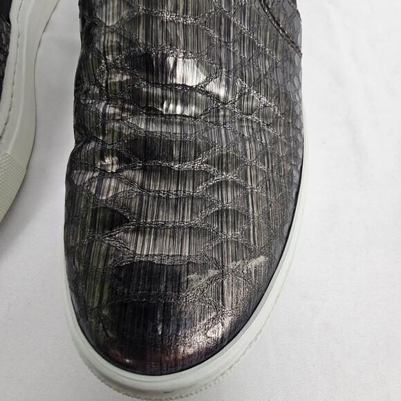 Lanvin Snake Print Slip-On Sneakers Women’s Size 7 Metallic Brown Made in Italy - Picture 8 of 8